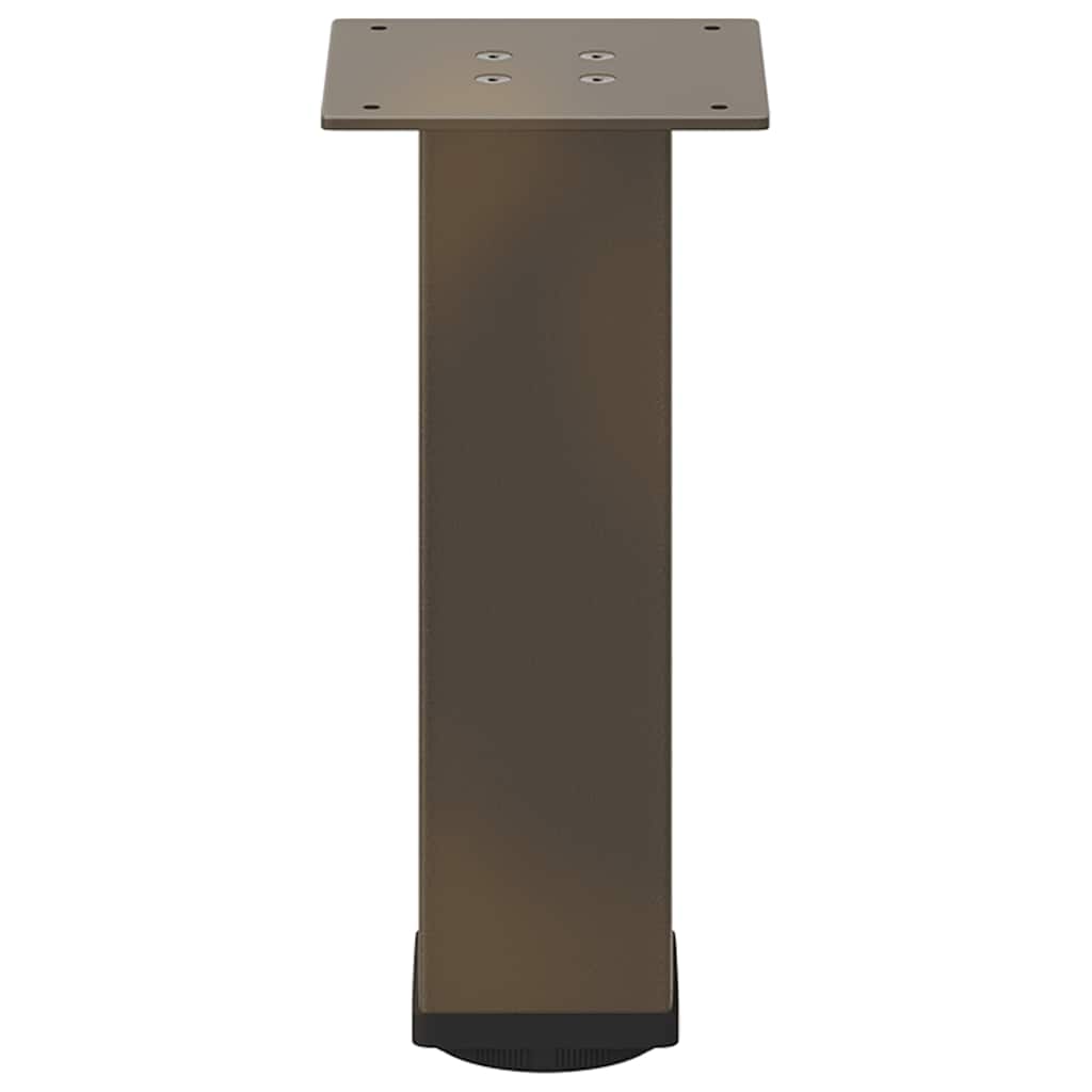 Bartischbeine 4 Stk. Schwarz 100-102 cm Stahl