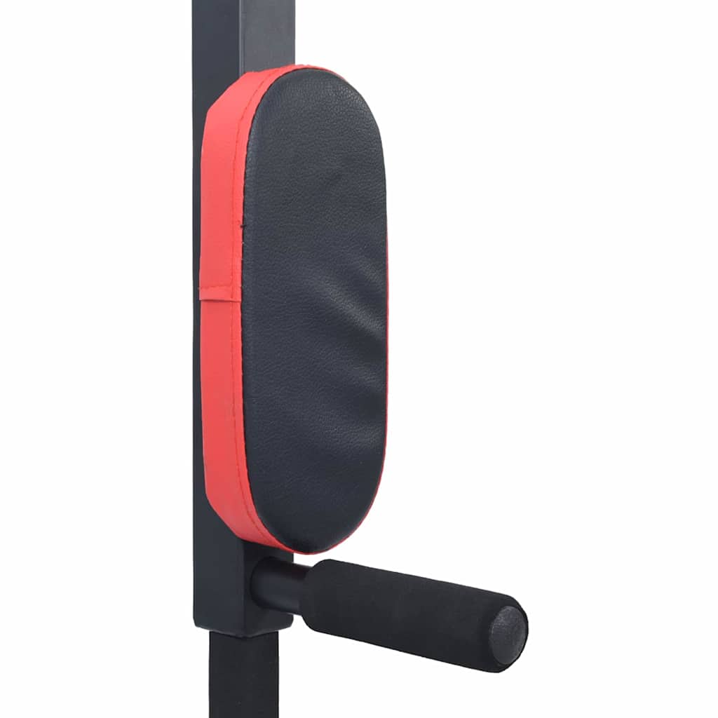Dip Station Schwarz und Rot 72,5 x 70 x 31 cm