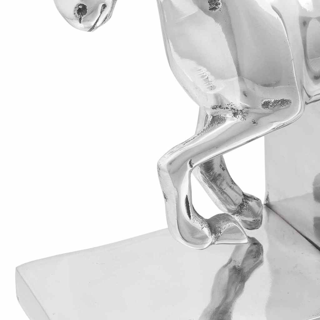 Buchstützen 2 pcs Silber 12 x 9 x 19 cm Aluminium