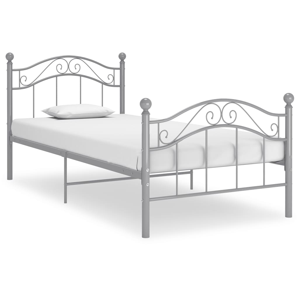 Bett Schwarz Metall 90x200 cm