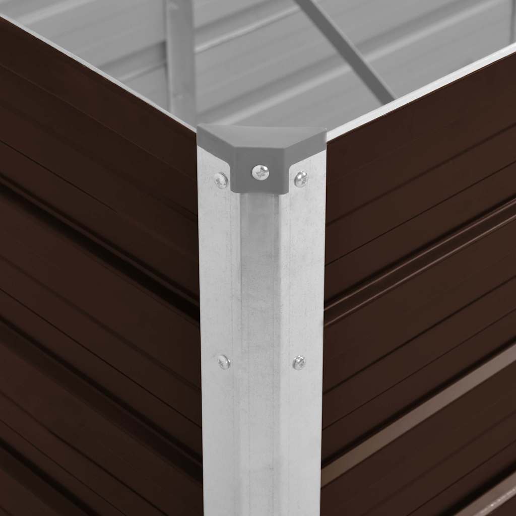 Hochbeet Braun 160 x 80 x 77 cm Verzinkter Stahl