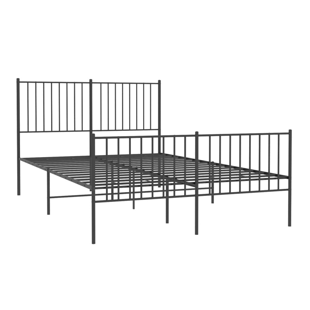 Bettgestell Metall Schwarz 75x190 cm