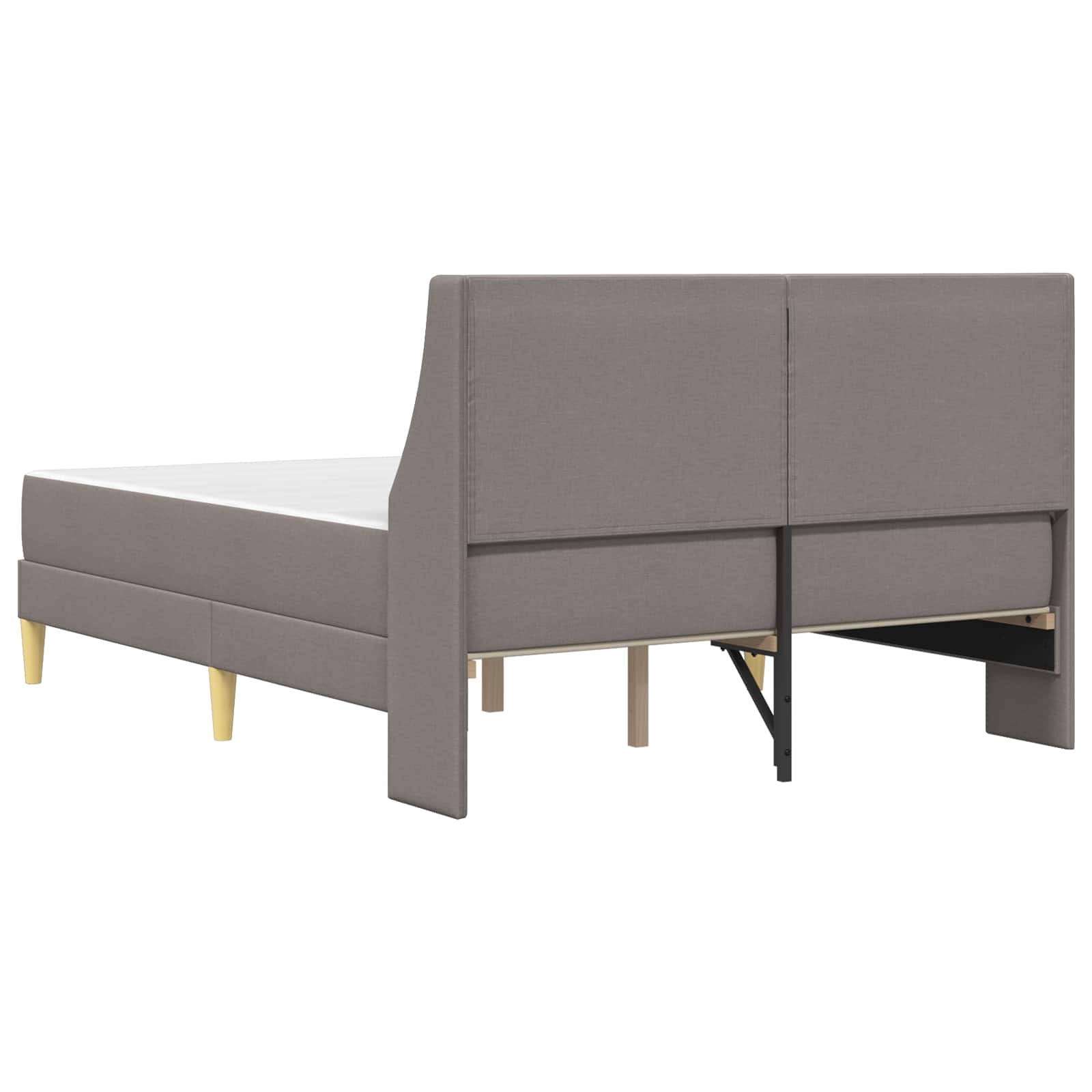 Bettgestell mit Matratze Hellgrau 80x 200 cm Polyester