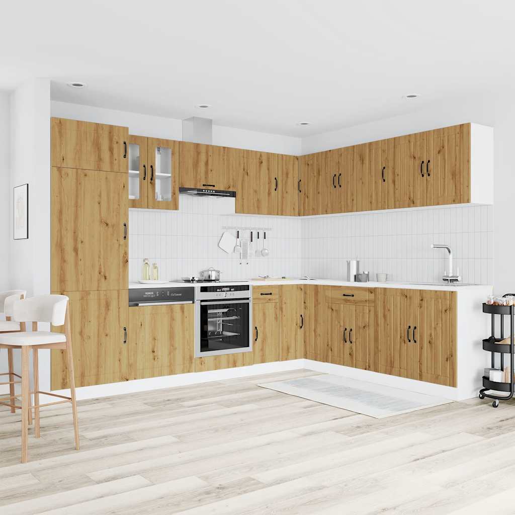 14-tlg. Küchenschrank-Set Lucca Weiß Holzwerkstoff