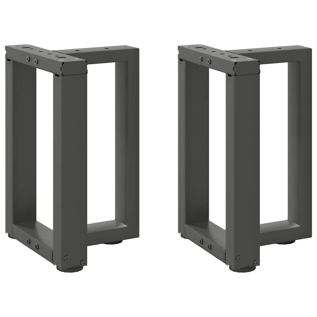 Couchtischbeine T-Form 2 Stk. Schwarz 30x25x(30-31) cm Stahl