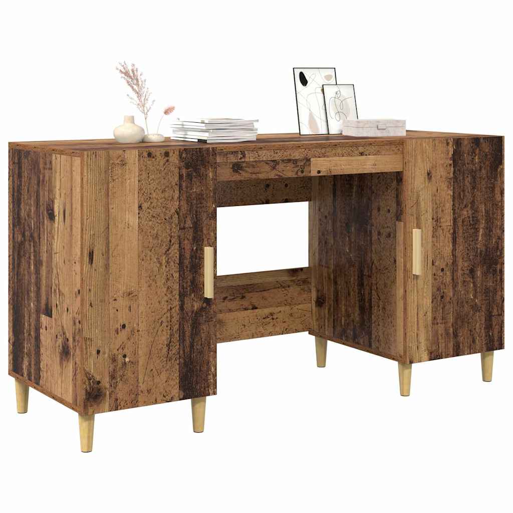 Schreibtisch Weiß 140x50x75 cm Holzwerkstoff
