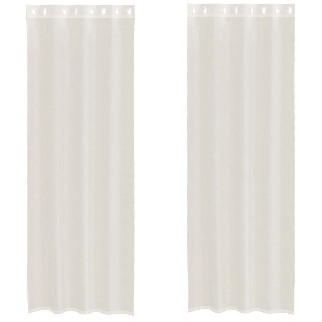 Voile Vorhänge mit Ösen 2 Stk. Apfelgrün 140x140 cm