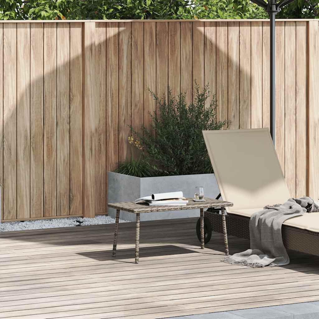 Garten-Couchtisch Rechteckig Schwarz 40x40x37 cm Poly Rattan