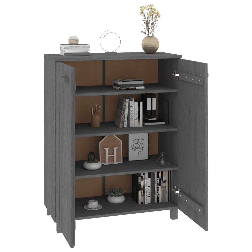 Schuhschrank HAMAR Honigbraun 85x40x108 cm Massivholz Kiefer