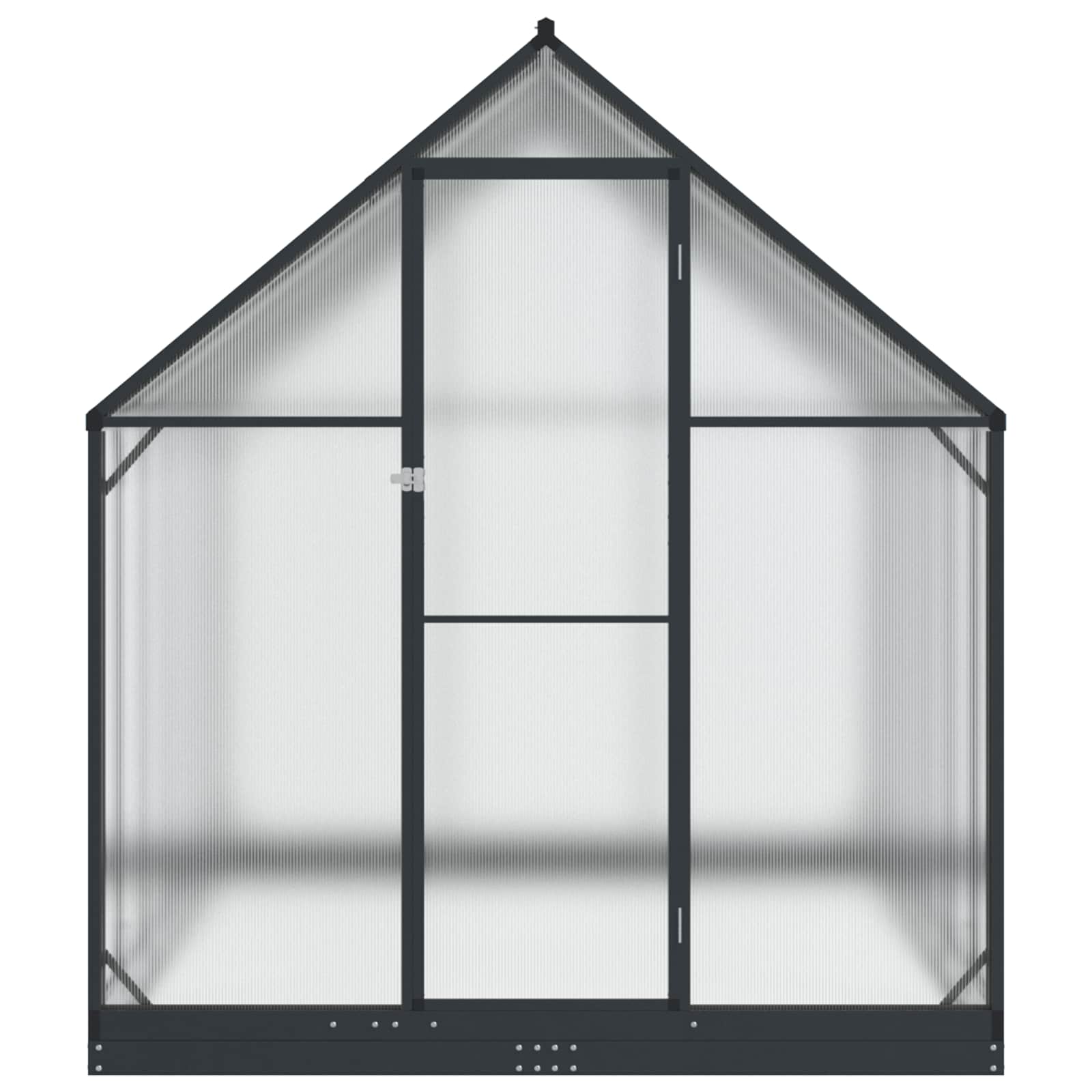 Garten Gewächshaus mit Tür Anthrazit 183,5 x 183,5 x 207 cm
