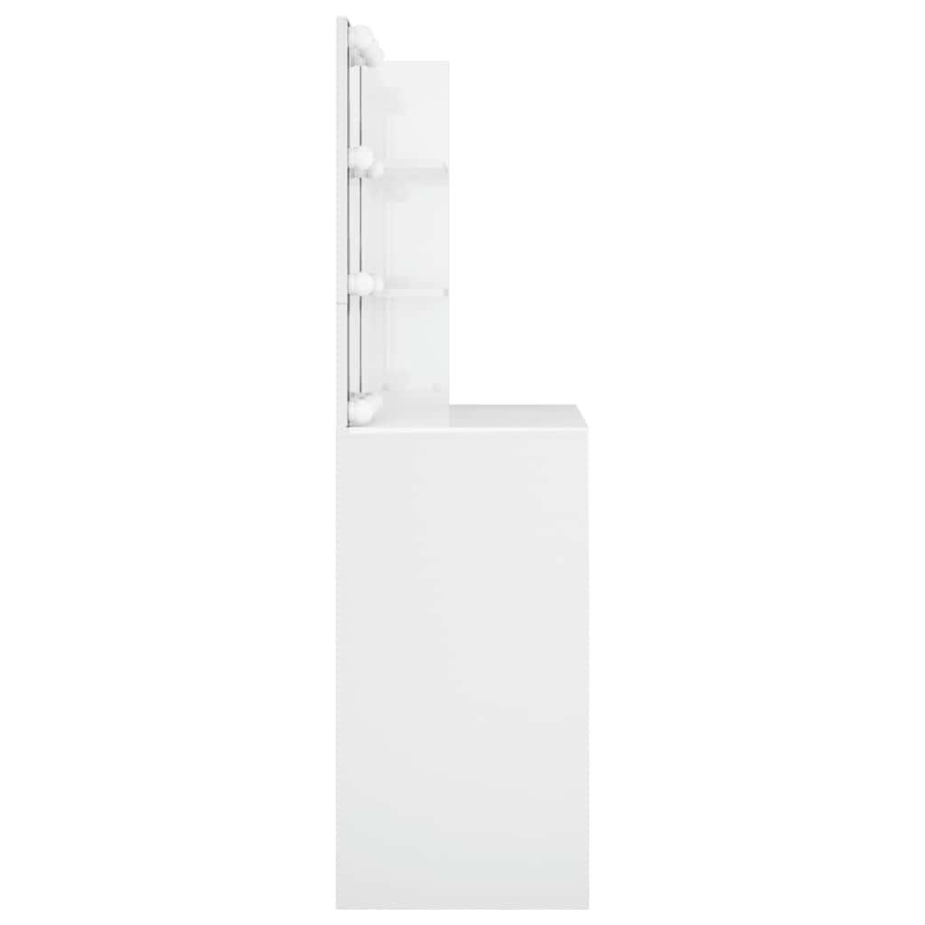 Schminktisch mit LED Weiß 74,5x40x141 cm