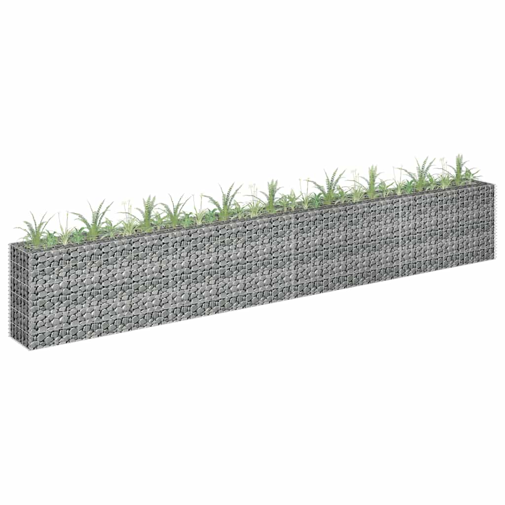 Gabionen-Hochbeet Verzinkter Stahl 90x30x10 cm