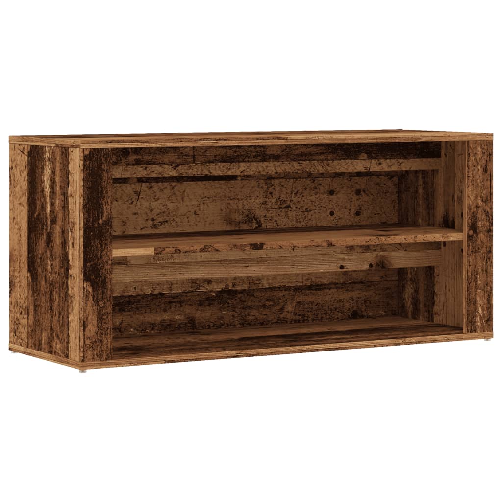 Schuhregal Weiß 100x35x45 cm Holzwerkstoff