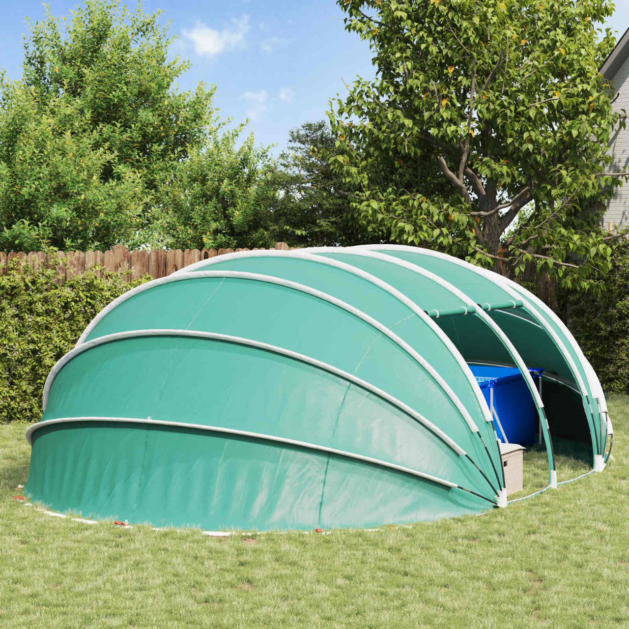 Poolzelt Kuppel 538 x 440 x 204 cm Azure Blau