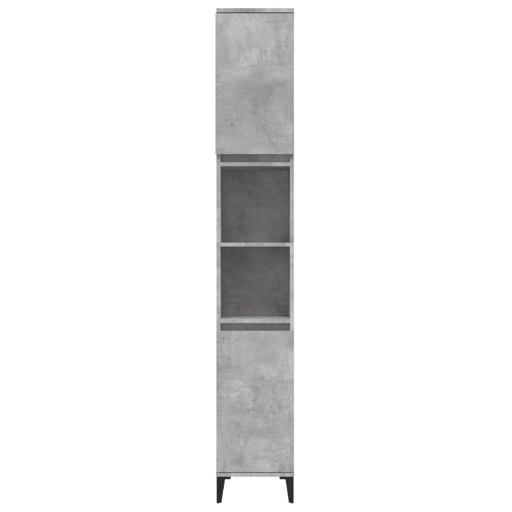 Badschrank Weiß 30x30x190 cm Holzwerkstoff