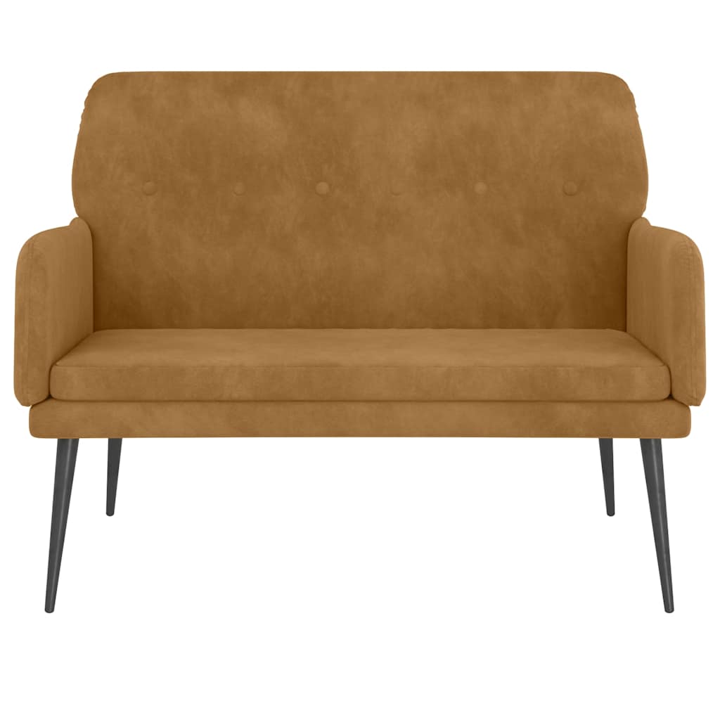 Sitzbank Schwarz 108x79x79 cm Samt