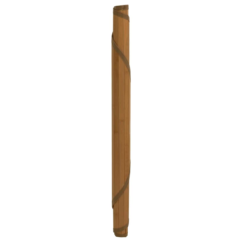 Teppich Rund Schwarz 60 cm Bambus