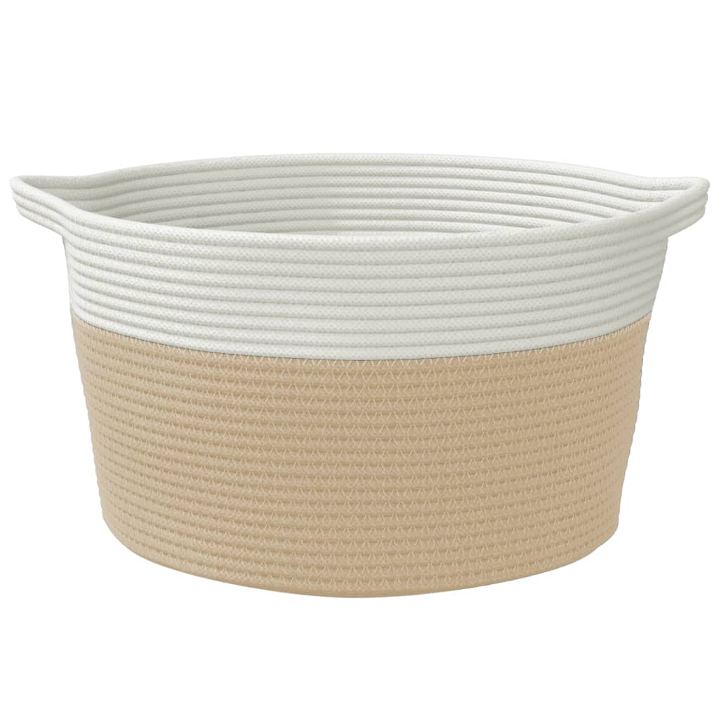 Aufbewahrungskörbe 2 Stk. Grau und Weiß Ø28x28 cm Baumwolle