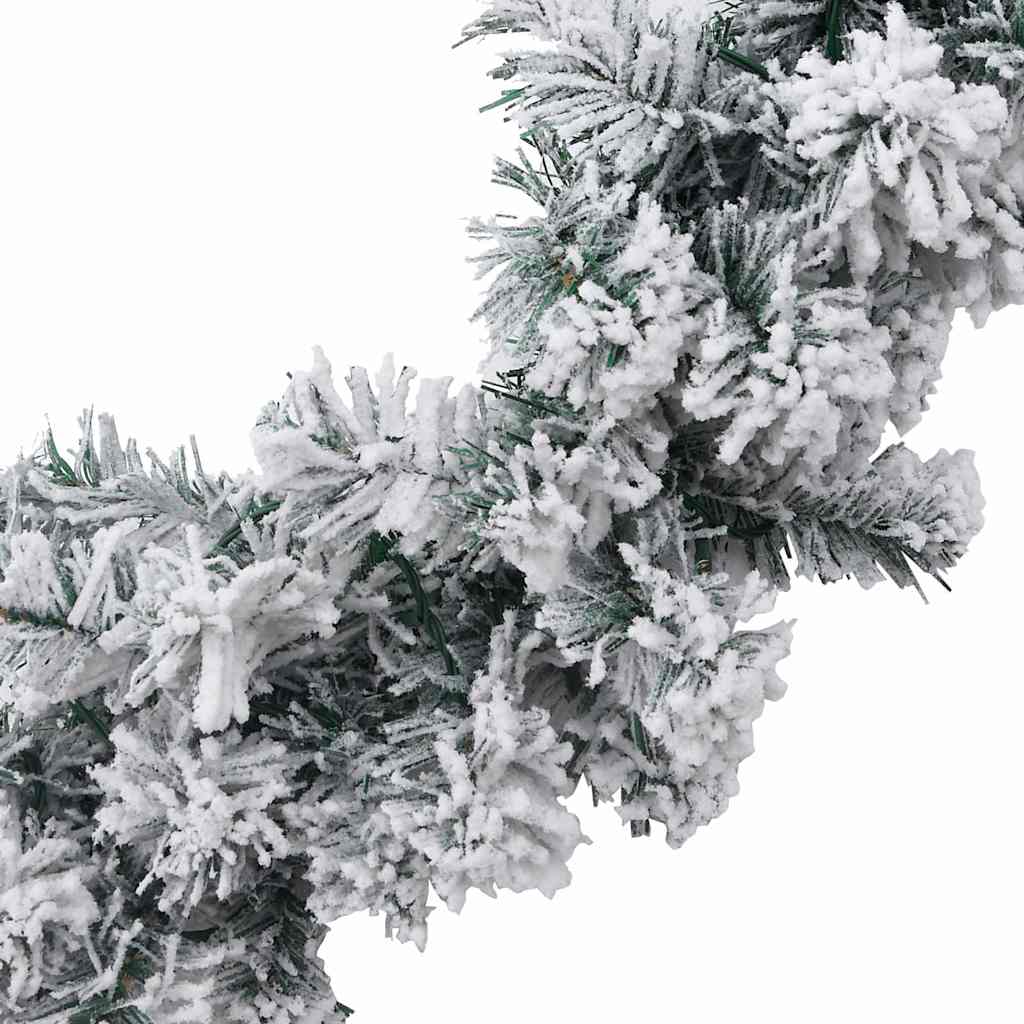 Weihnachtsgirlande mit Schnee Grün 5 m PVC