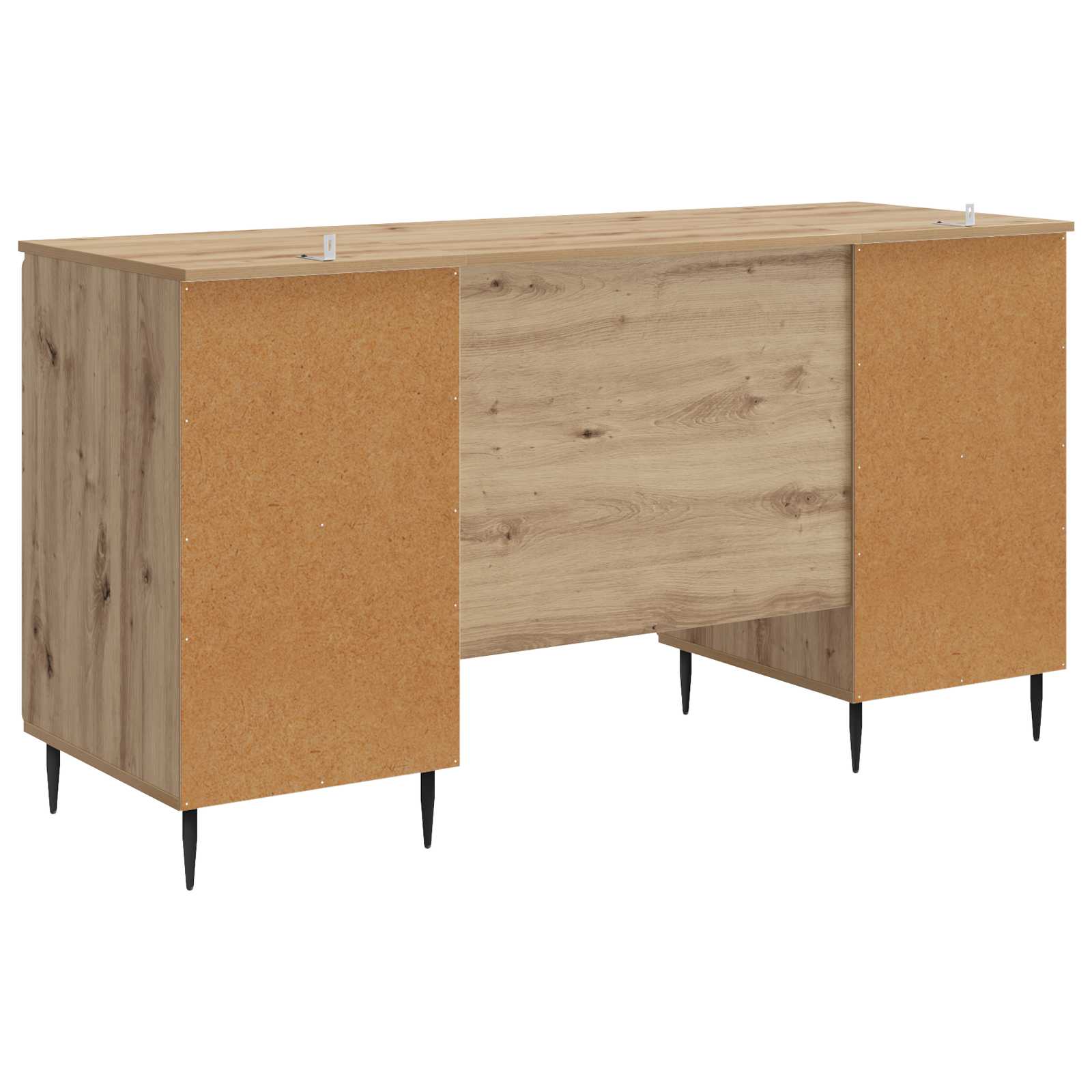 Schreibtisch mit Regal Schwarz 142,5 x 50 x 75 cm Holzwerkstoff