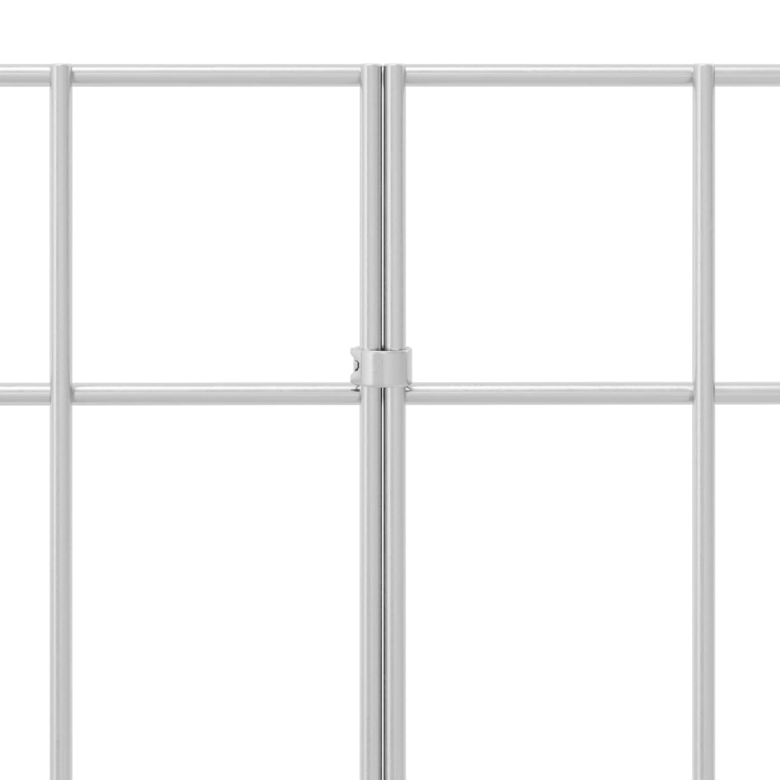 Gartenzaun-Paneel 12 pcs Verzinkter Stahl Silber