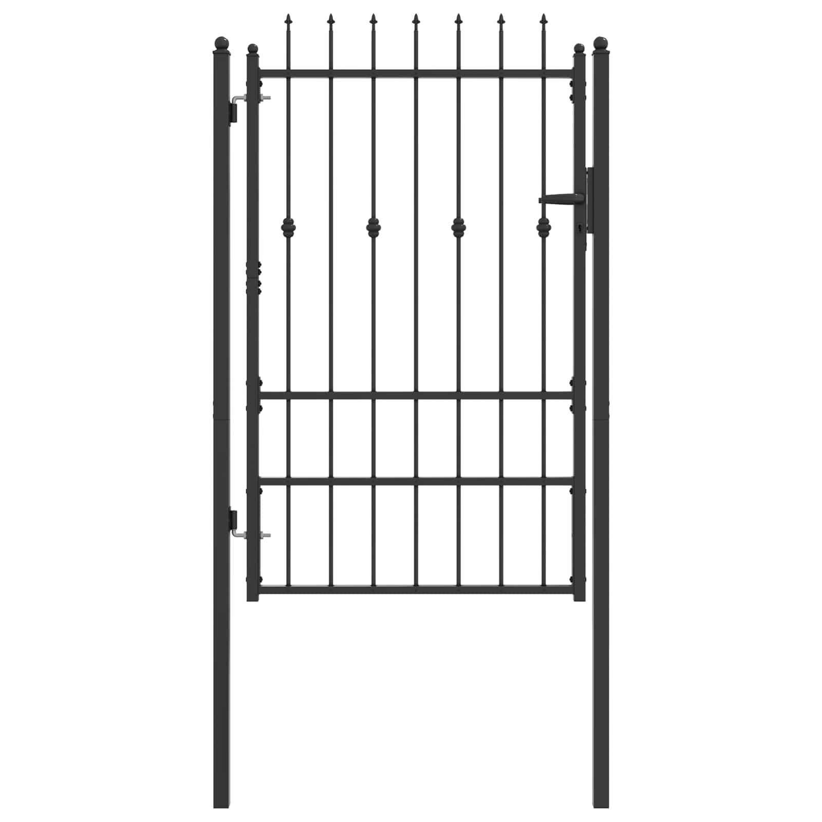 Zauntor HORST 100 x 75 cm Metall Schwarz Abschließbar