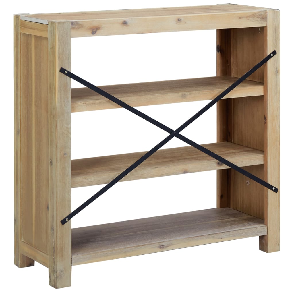 Bücherregal 7 Böden 80x30x200 cm Massivholz Akazie