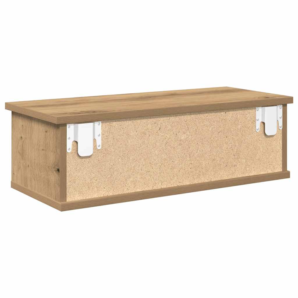Wand-Schubladenregal Weiß 60x26x18,5 cm Holzwerkstoff