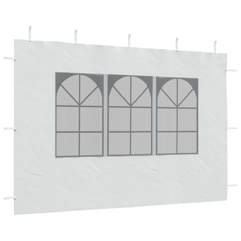 Party Zelt Seitenteil 2 pcs 300 x 195 cm Rot PE und Stahl