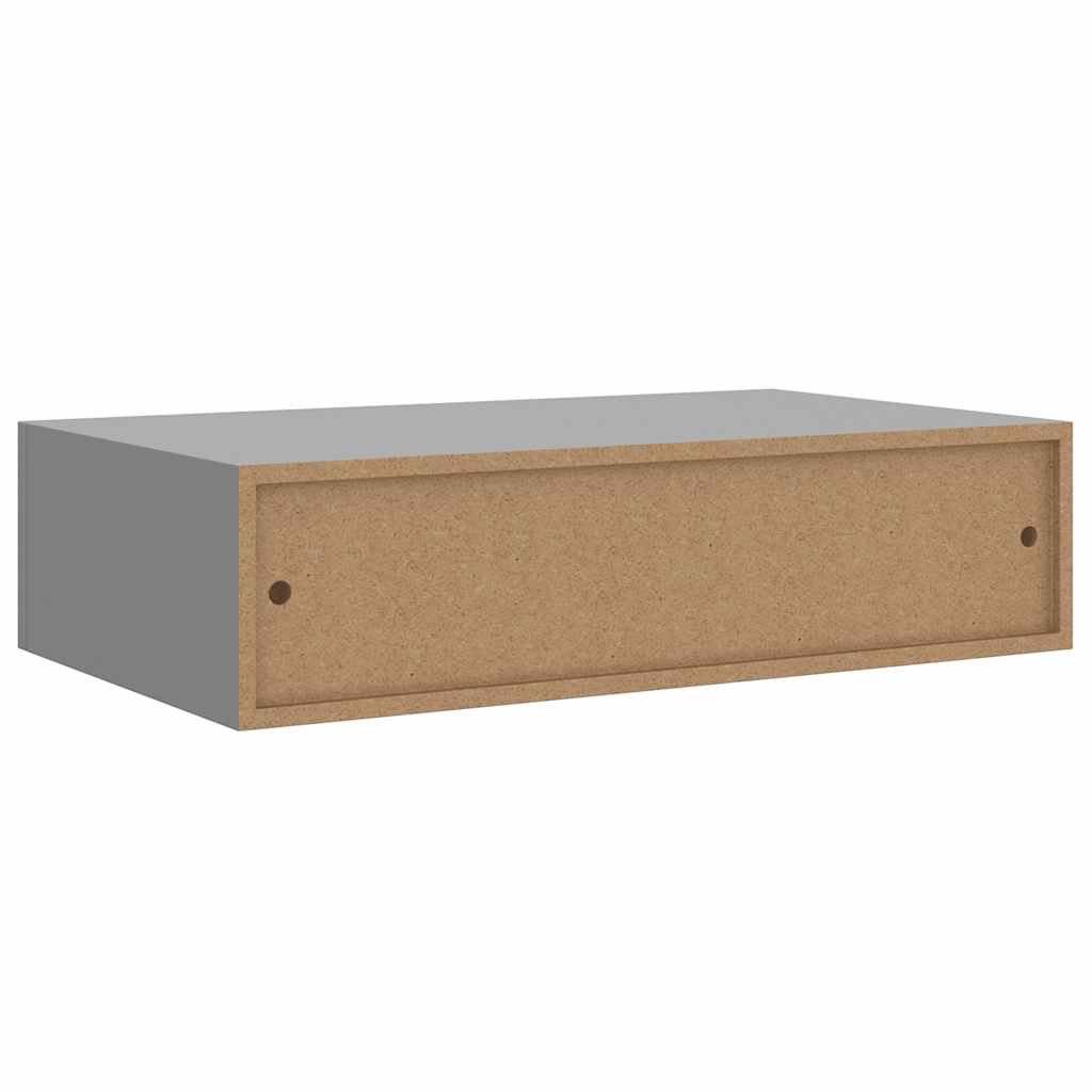 Wandregal mit Schublade Weiß 40x23,5x10 cm MDF