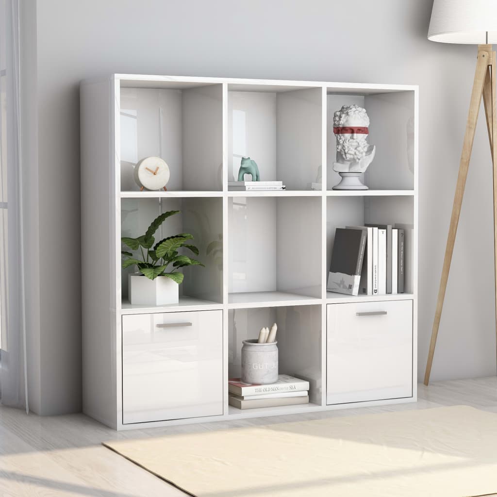 Bücherregal Weiß 98x30x98 cm Holzwerkstoff