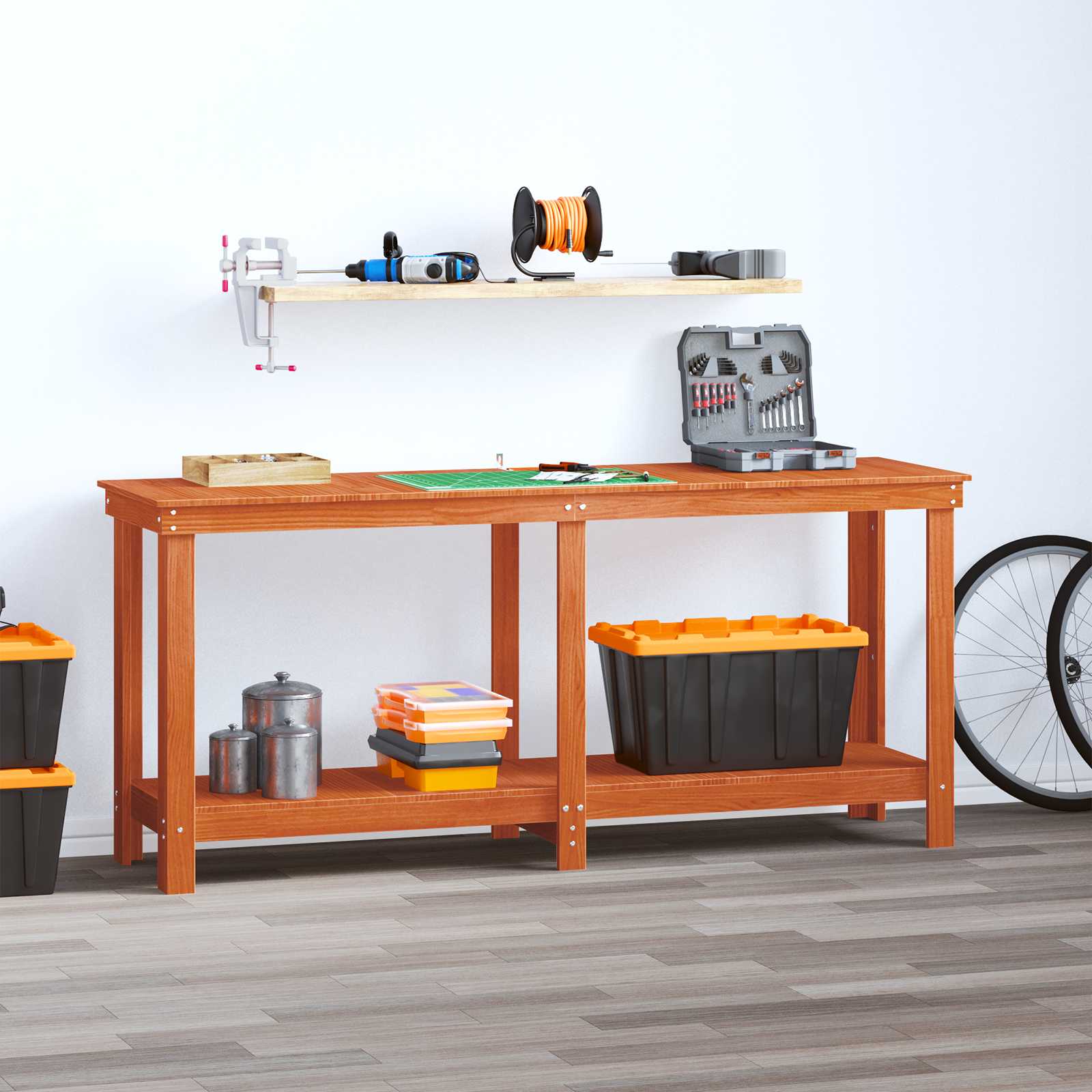 Werkbank 80x50x80 cm Massivholz Kiefer