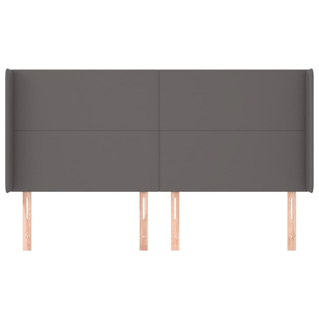 Kopfteil mit Ohren Creme 83x16x78/88 cm Kunstleder