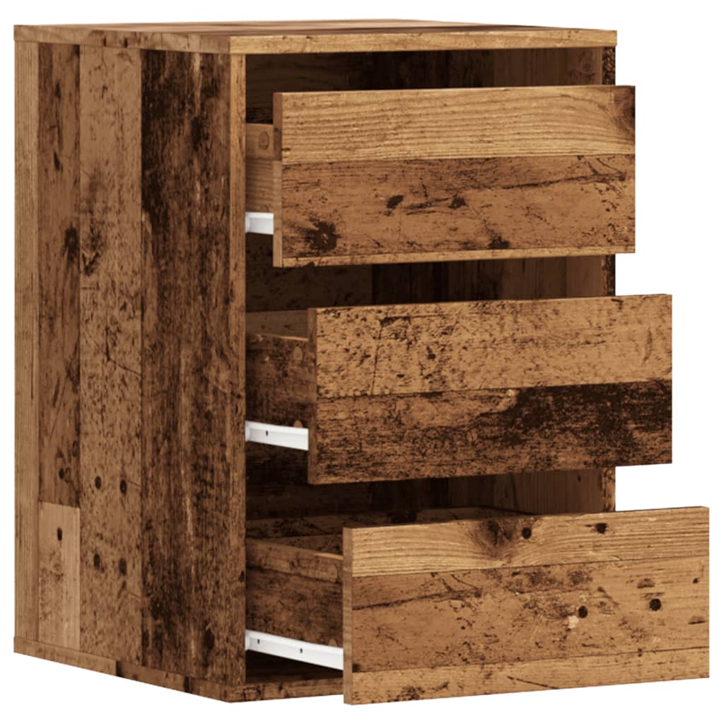Schubladenschrank Schwarz Eichen-Optik 41 x 40 x 58 cm