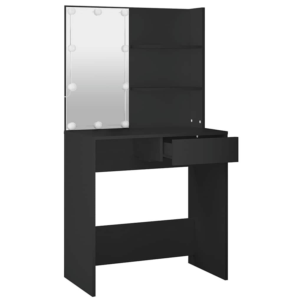 Schminktisch mit LED Weiß 74,5x40x141 cm