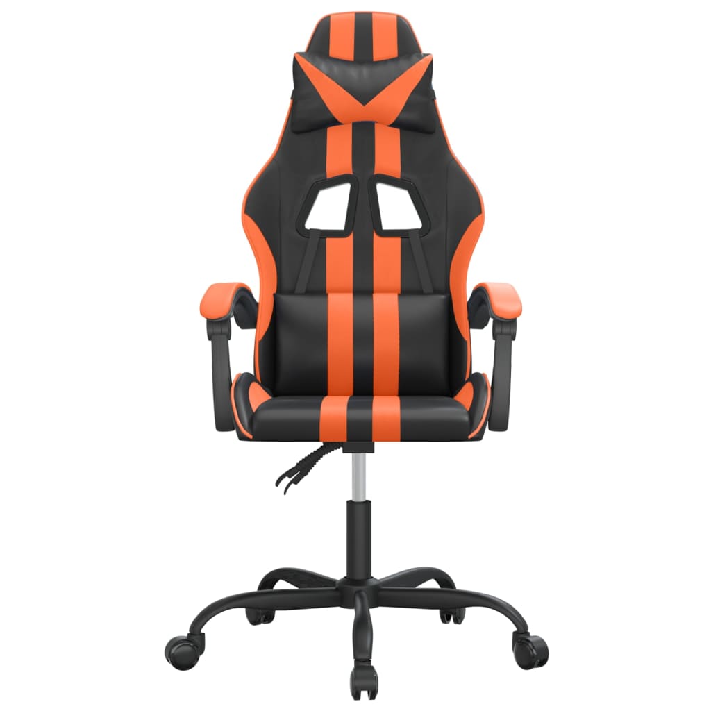Gaming-Stuhl Drehbar Schwarz und Blau Kunstleder