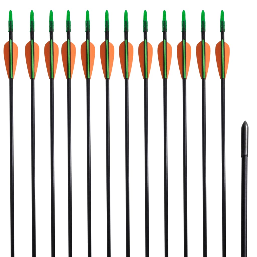 Compoundbogen-Pfeile 30" 0,8 cm Fiberglas 12 Stk.