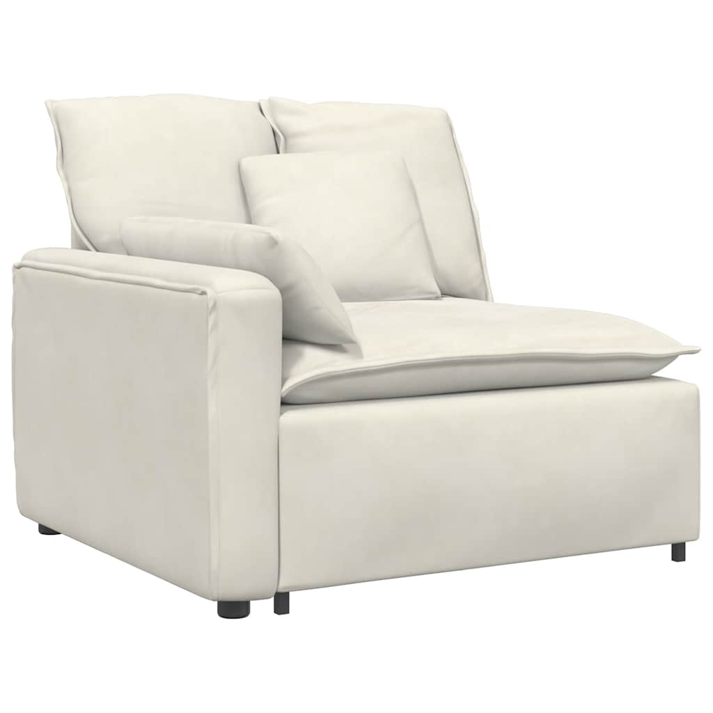 Modulares Sofa mit Kissen Samt Blau