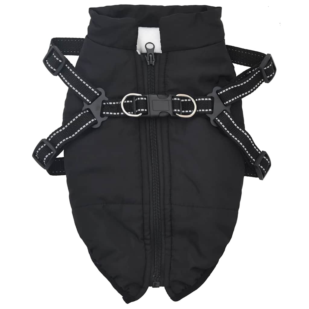 Hundemantel mit Geschirr Wasserdicht Reflektierend Lila L48