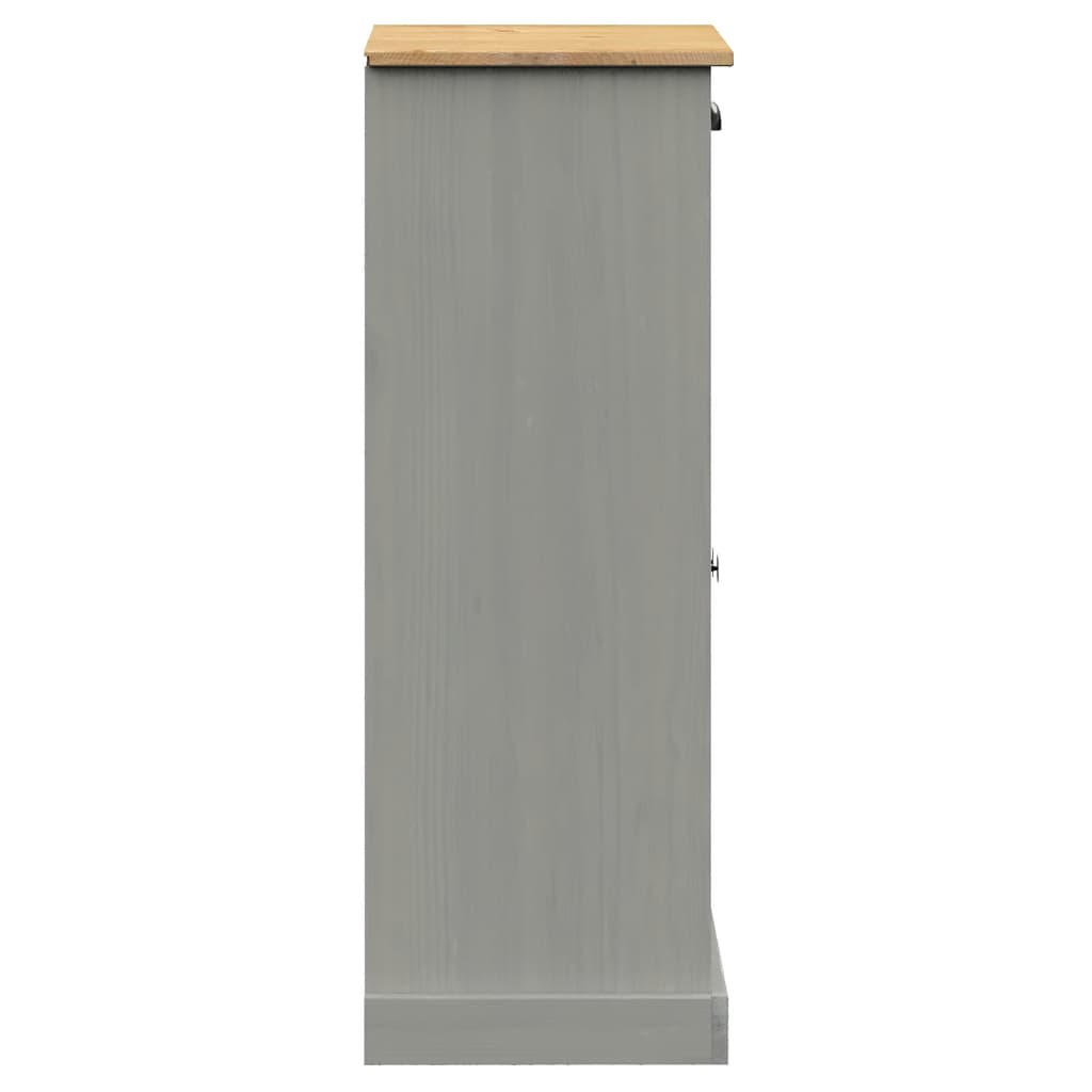 Schuhschrank VIGO Weiß 60x35x96 cm Massivholz Kiefer
