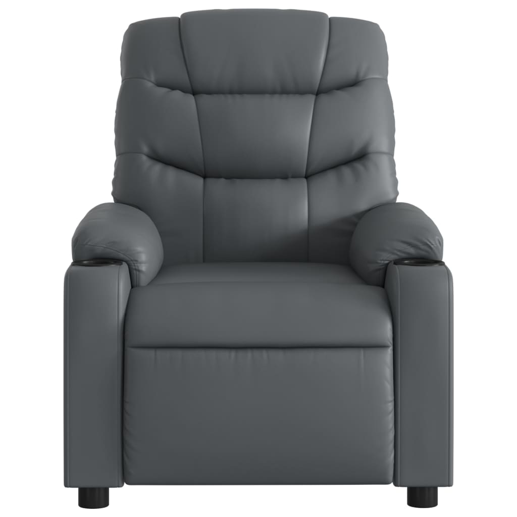 Massage-Relaxsessel, Kunstleder, Schwarz