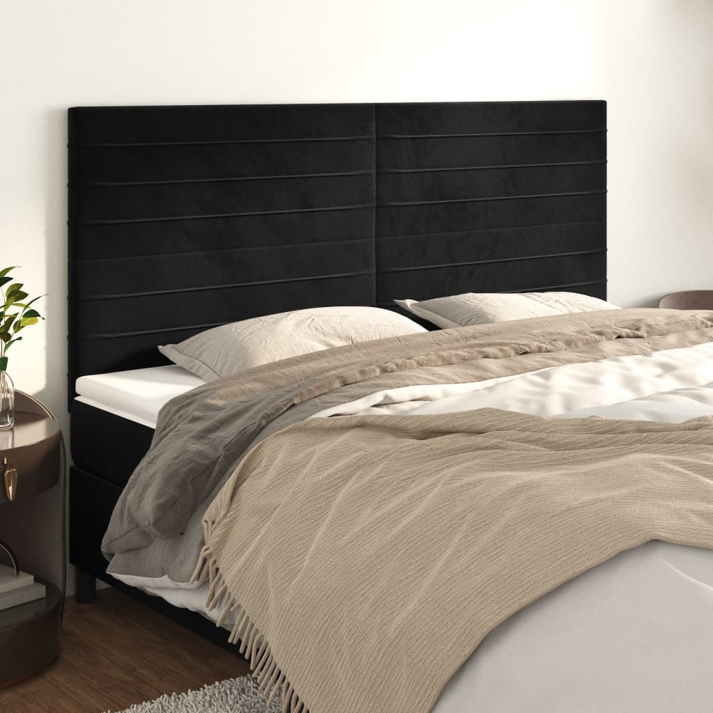 Kopfteil Hellgrau 80x5x118/128 cm Samt