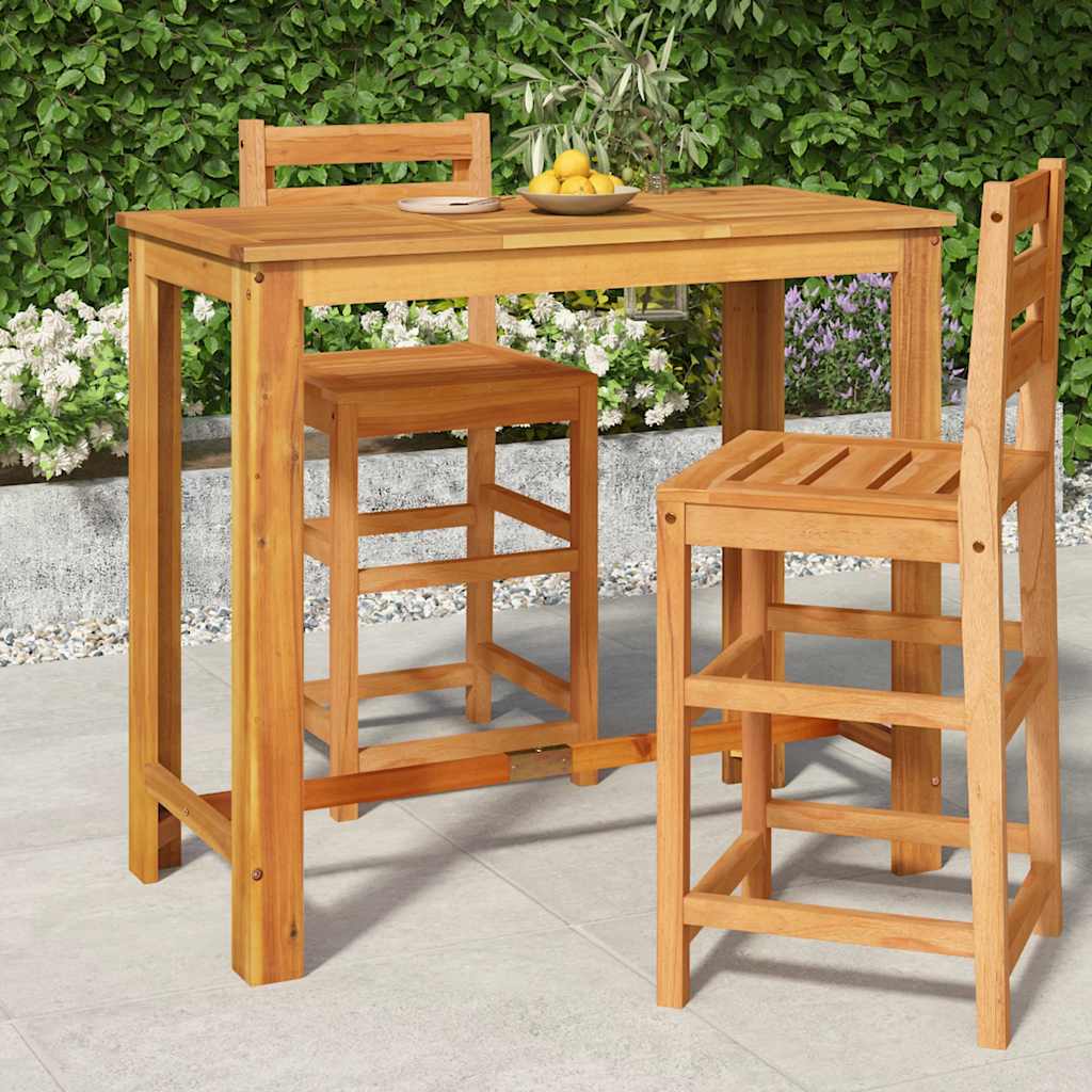Garten-Bartisch 60x60x105 cm Massivholz Akazie