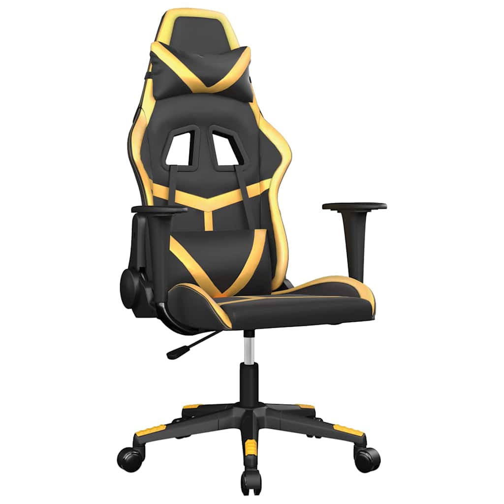 Gaming-Stuhl mit Massagefunktion Schwarz und Grün Kunstleder