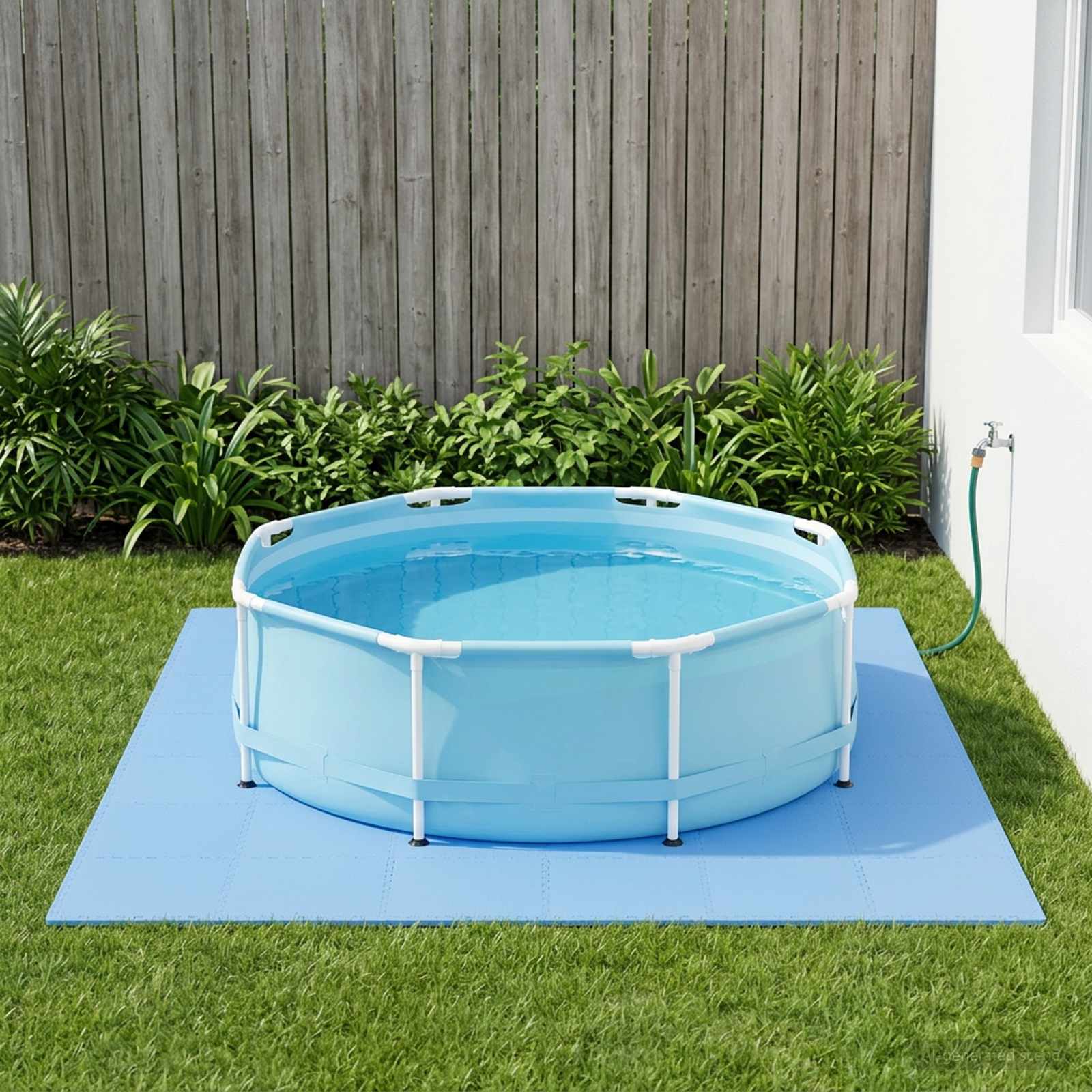 Pool Bodenteppich 6 pcs Schwarz 2,16 ㎡ EVA-Schaum