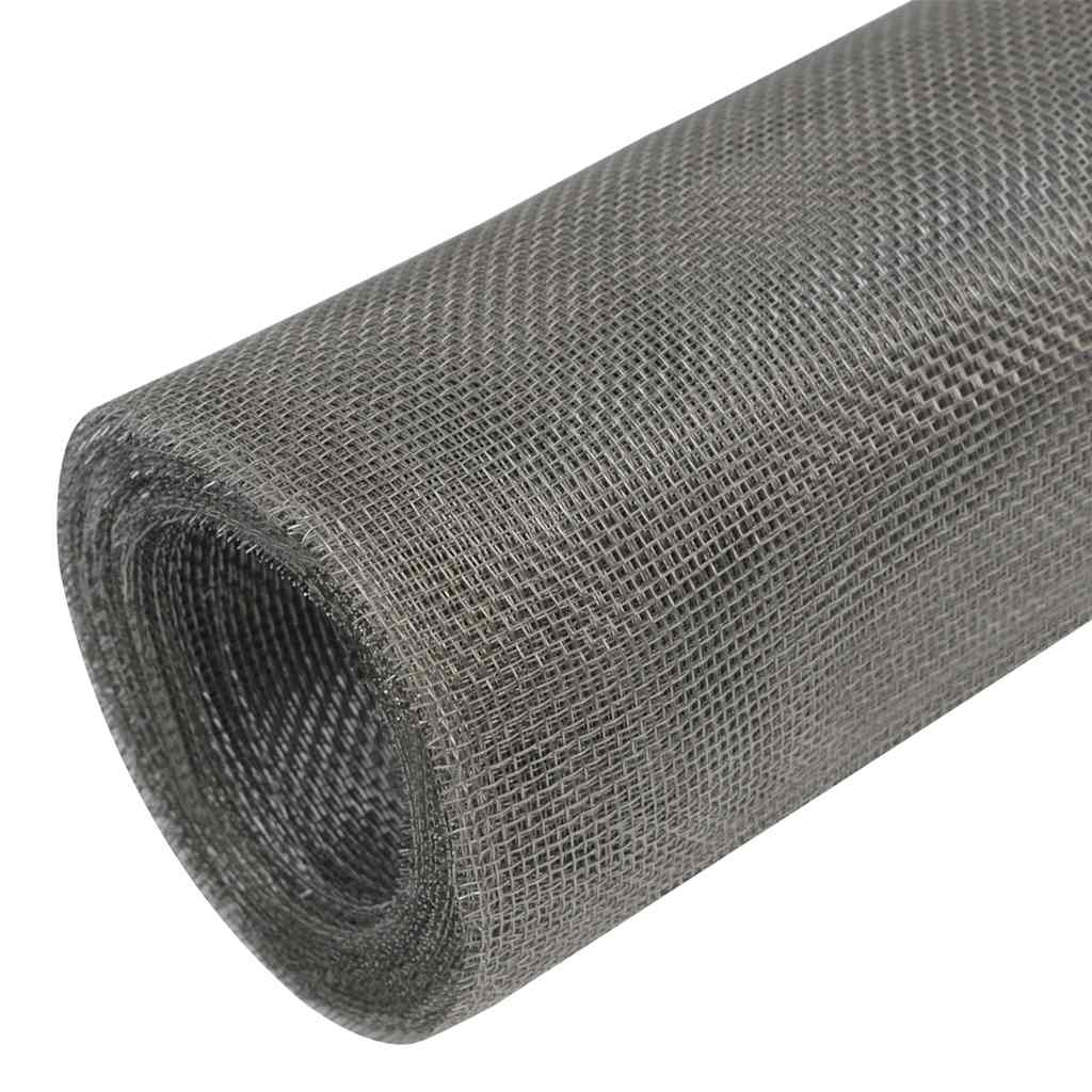 Drahtzäune 100 x 500 cm Mesh Edelstahl 201 Silber