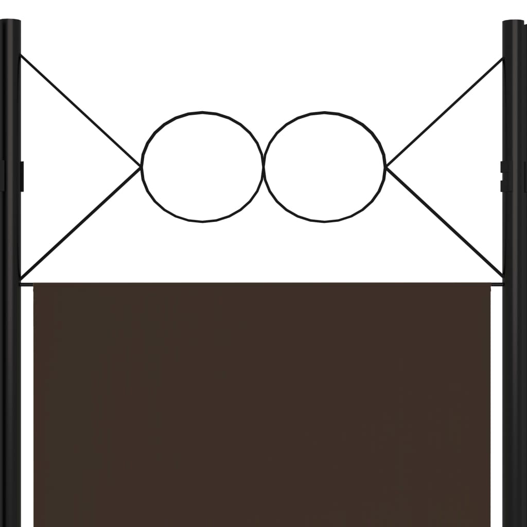 5-tlg. Raumteiler Anthrazit 200 x 180 cm