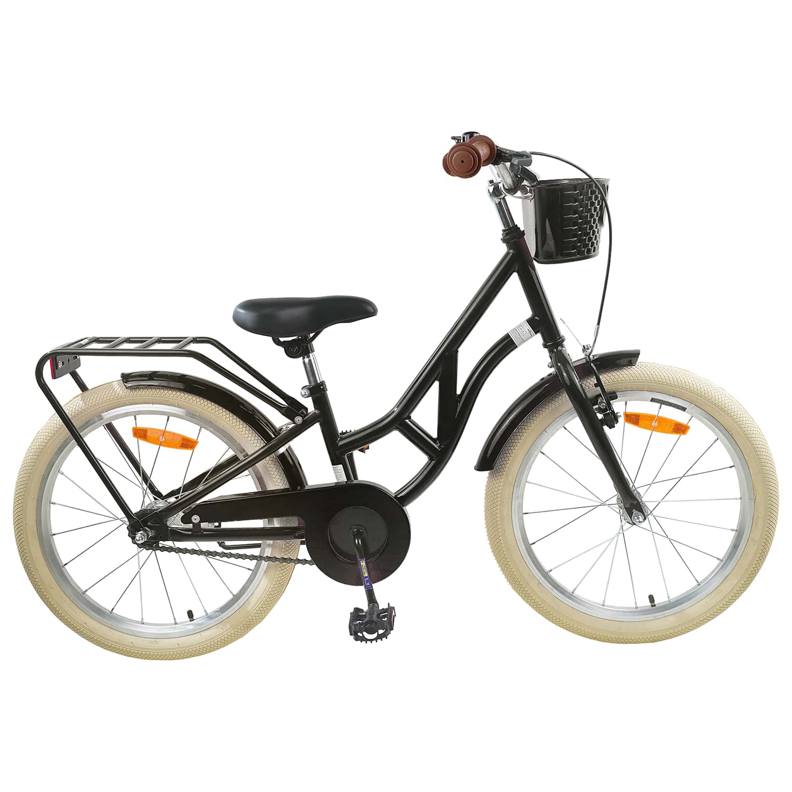 Kinderfahrrad 20 Zoll für 6-11 Jahre alt Schwarz
