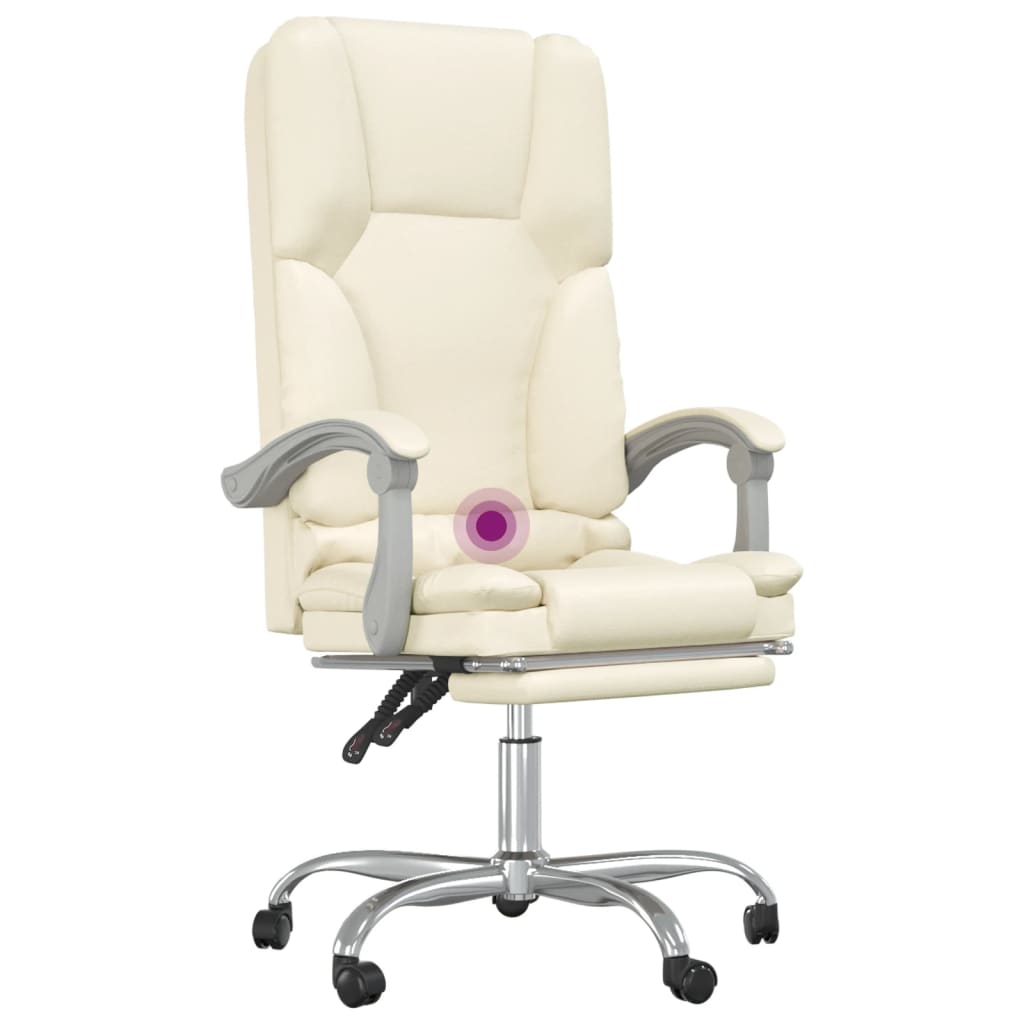 Bürostuhl mit Massagefunktion Schwarz Kunstleder