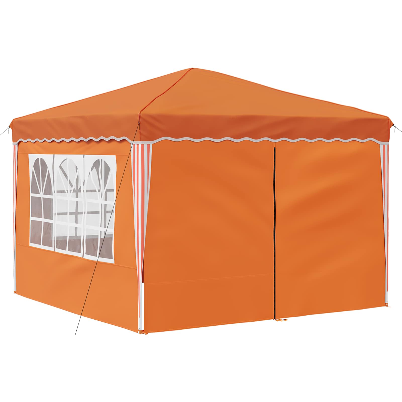 Pop-up Partyzelt 288 x 288 x 245 cm Creme Oxford-Stoff